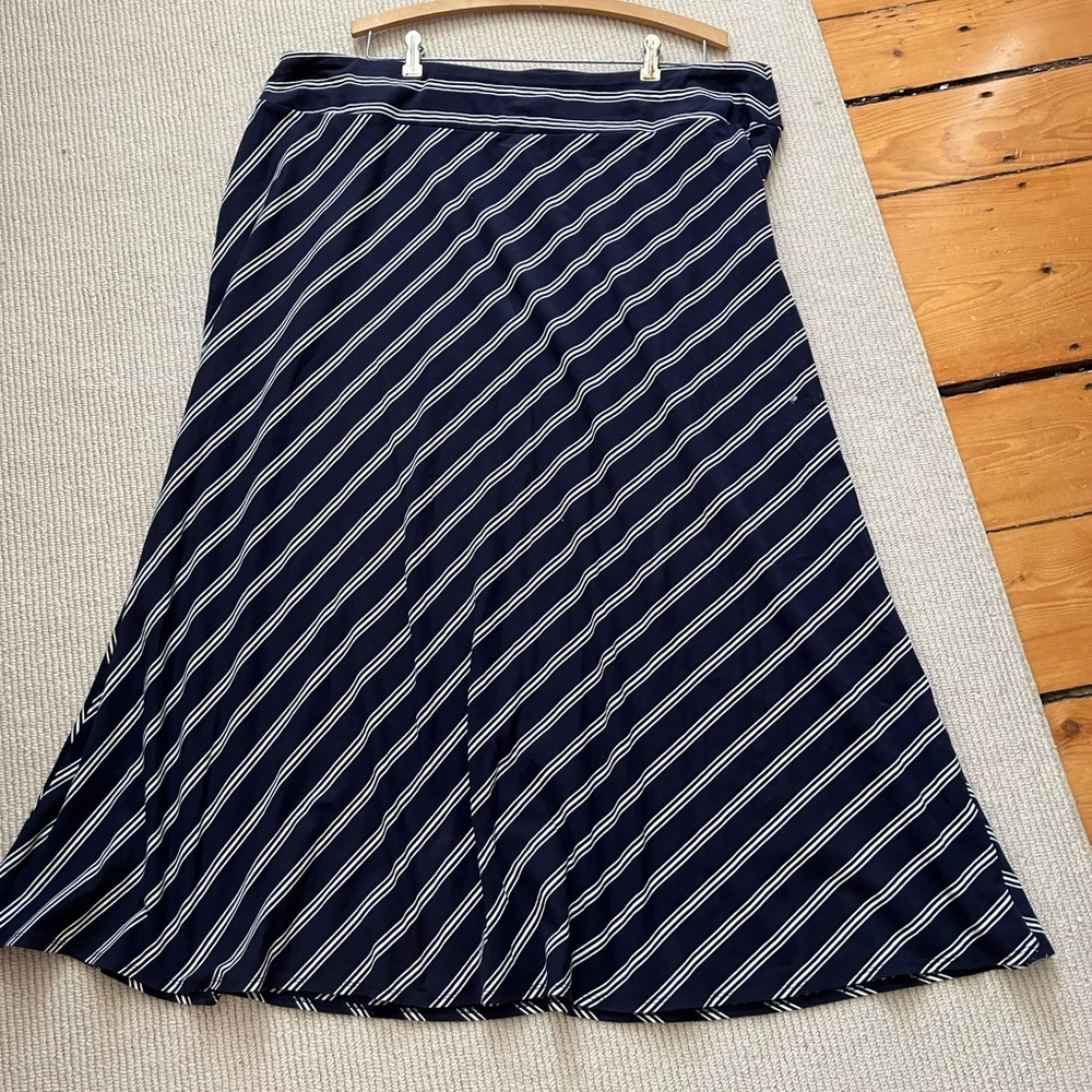 Diagonally striped long skirt by Talbots